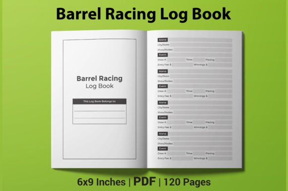 Barrel Racing Log Book Template for Riders
