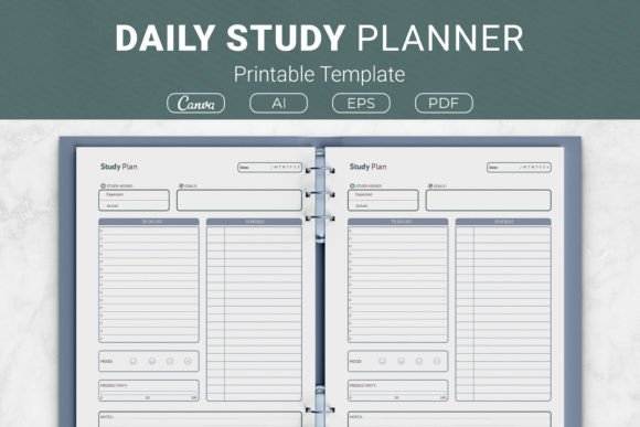 Daily Study Planner Printable Template