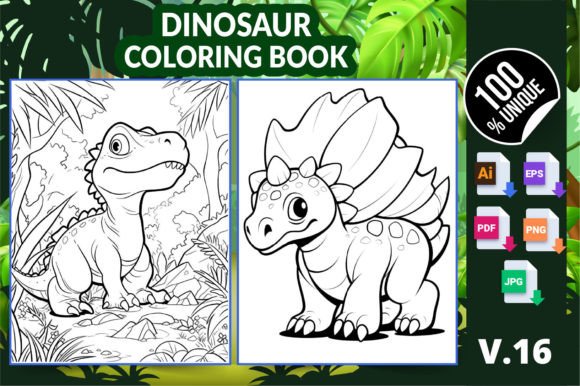 Dinosaur Coloring Book KDP Interior V16: Your Guide to Creating a Market-Ready Product