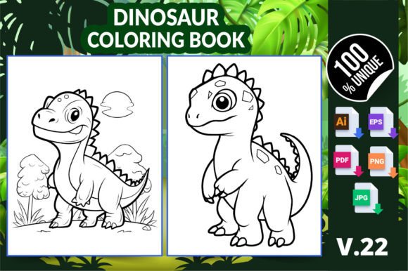 Dinosaur Coloring Book KDP Interior V22: A Practical Guide for Self-Publishers and Creators