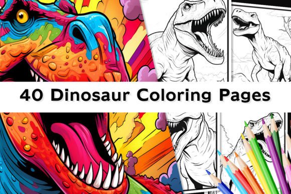 Dinosaur Coloring Page: 40 Ready-to-Print PDFs for Kids