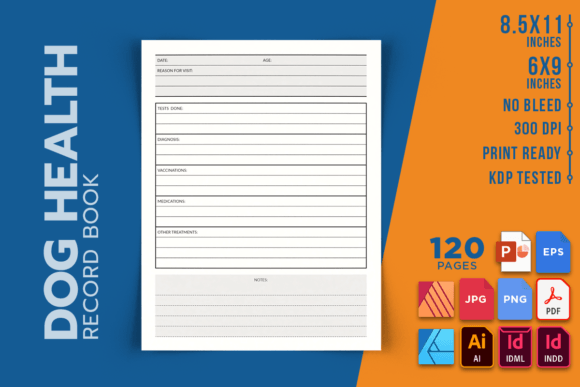Dog Health Record Book: A Complete KDP Interior Guide