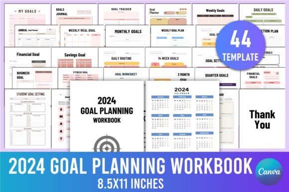 Editable 2024 Goal Planning Workbook: A Realistic Tool for People Who Actually Want to Follow Through