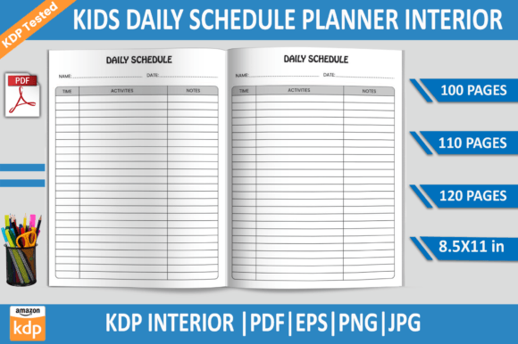 How to Create a Structured Day With a Kids Daily Schedule KDP Interior