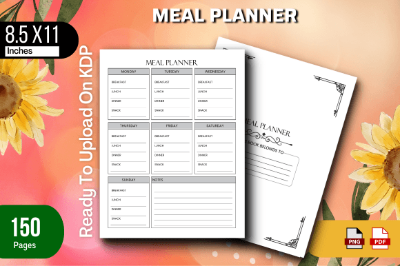 Meal Planner Printable for KDP: Built for Content Creators and Publishers