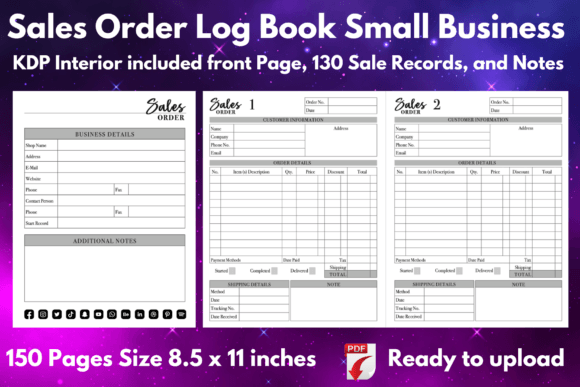 Simplifying Sales Order Management with the Sales Order Log Book for Small Business KDP Interior