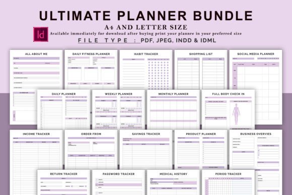 Ultimate Planner Bundle Pack Vol.10: 48 PDF Templates That Actually Keep You Organized