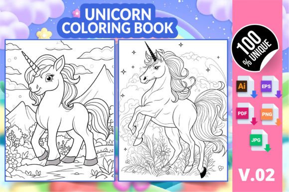 Unicorn Coloring Book KDP Interior: Ideas & Uses