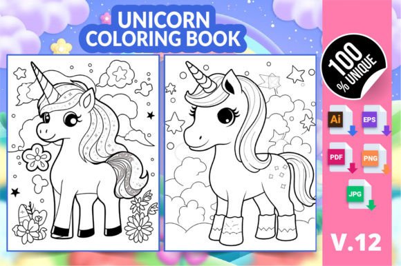 Unicorn Coloring Book KDP Interior V12: A Strategic Asset for Creative Publishing