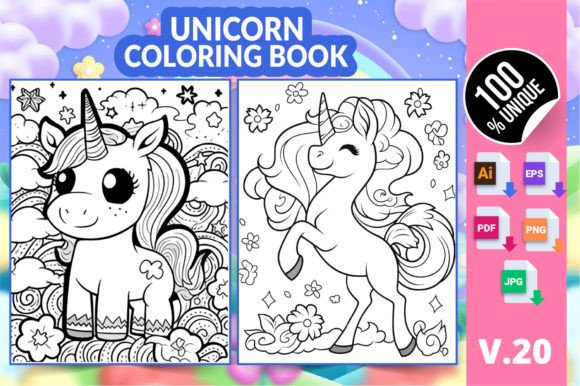 Unlocking Creative Commerce with the Unicorn Coloring Book KDP Interior V20