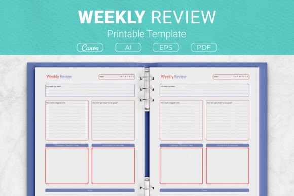 Weekly Review Printable Template: Turn Reflection into Action and Set Your Next Week Up for Success